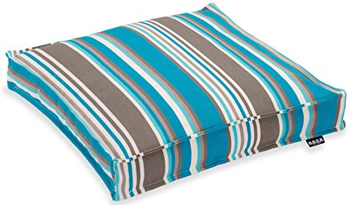 H.O.C.K. Yucatan Outdoor Sitzkissen CLOU Stuhlkissen für den Garten, wasserabweisend/lichtecht (6-7) (40x40x5cm, Aqua - Blue)