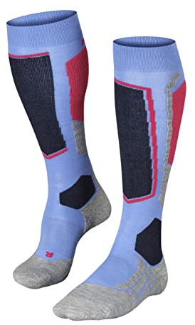 FALKE dam Skidstrumpor SK2 Intermediate W Kh ull funktionsmaterial varm tjock 1 par, Blå Blue Note 6545, 37-38