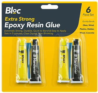4 Pack Epoxy Hardener & Resin Glue Kit Adhesive Binds Glass Metal Plastics Wood
