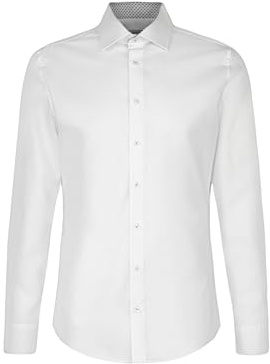 Chemise business homme Seidensticker - coupe ajustée - sans repassage - col Kent - manches longues - 100 % coton