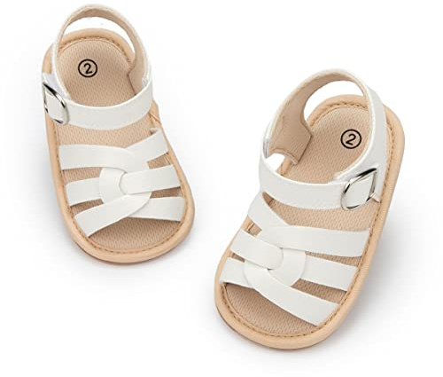 CENCIRILY Infant Baby Girls Boys Sandals Summer Beach Outdoor Bowknot Soft Rubber Sole Toddler Princess Dress Flats Walking Shoes