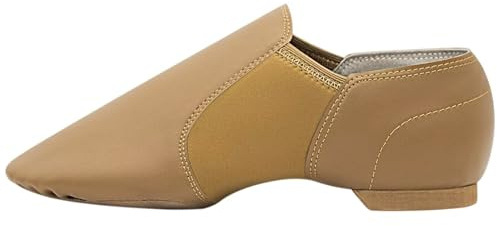 Asyusyu Jazzschuhe für Damen, geteilte Sohle, Jazz-Tanzschuhe, braun, 36 EU
