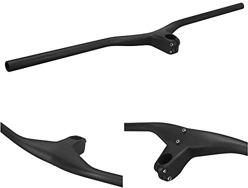 740 mm Fahrradlenker MTB Kohlefaser Lenker Integrierter Vorbau Lenker 1-1/8 Zoll Sweep Angle 7 Grad Mountainbike Lenker 90 mm 70/72/74/76/78/80 cm