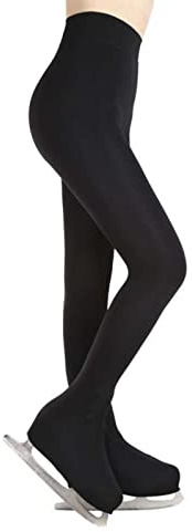 HOMU Eiskunstlauf-Übungshose, Mädchen-Eislaufstrumpfhose, Strumpfhose über dem Stiefel, Legging – Thermo-Fleece oder ohne Fleece – volle Abdeckung oder halbe Abdeckung