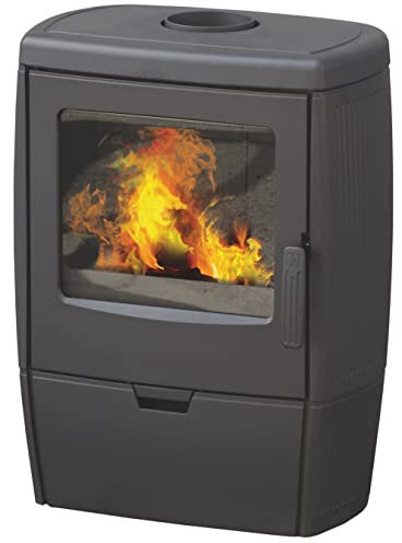 EEK A Gusskaminofen Plamen Alberto, schwarz, raumluftunabhängig - 8,6 kW