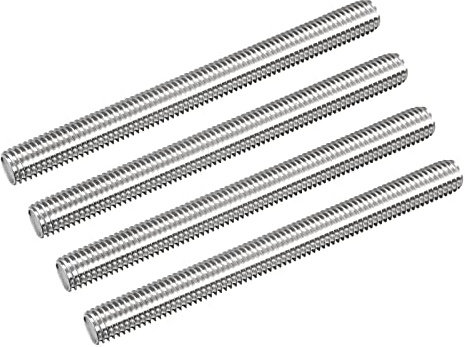 sourcing map Tige Filetée M10 x 110mm Acier Inoxydable 304, 1.5mm de Pas Filetage Droite 4Pcs Tiges Entièrement Fileté pour Projets de Bricolage