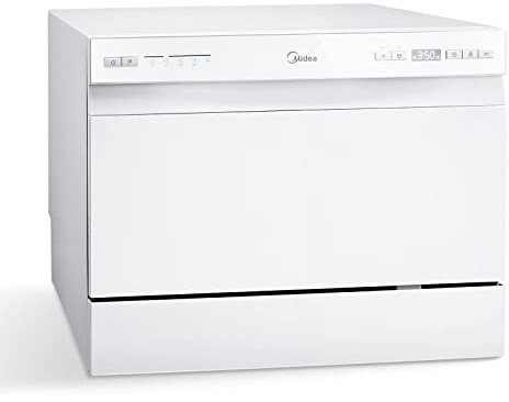 Midea ST 3.6F wi Tischgeschirrspüler, 6 Waschprogramme, Startzeitvorwahl, Extra Trockungs-Funktion, IOT-Steuerung, Mini Geschirrspüler, Ideal für Kleine Wohnungen, Weiß