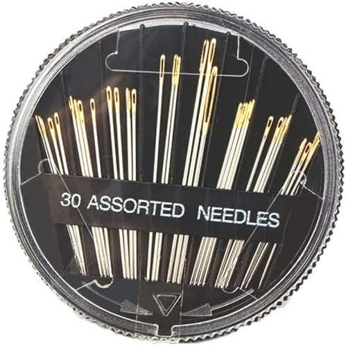 Lote de 30 agujas de coser, 30 mm - 50 mm para patchwork, acolchado, costura, agujas de mano, agujas de coser, aguja de cola de oro