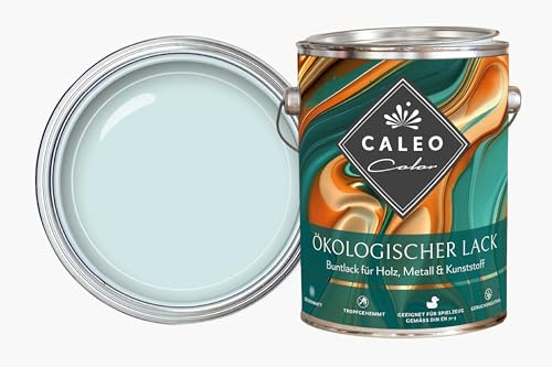 Caleo Color Barniz de flor de hielo azul claro, 0,15 litros, barniz ecológico para muebles, natural, sin disolventes, apto para juguetes