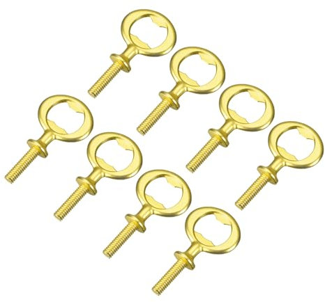 QUARKZMAN Apribottiglie, 8pz 80mm - Apribottiglie, a Vite in Lega di Zinco Kit di Inserti Piatti Filettati per Matrimoni Feste del Vino Fai Da Te Artigianato (Oro)