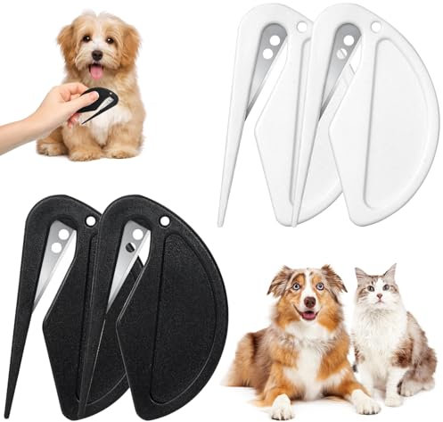 IUHFSIFS 2024 Neues Entfilzungsmesser Katze【Hergestellt Aus Hochwertigem Edelstahl】Pet Knot Opener【Klinge ist Schärfer】【Einzigartige Design】Katzen Verfilztes Fell Entfernen, Pet Knotting Comb