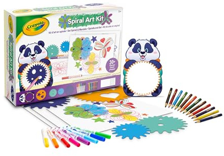 CRAYOLA - Set Spirali e Mandala con Pennarelli Lavabili e Matite Colorate, Attività Creativa per Bambini, da 5 anni, 04-2948