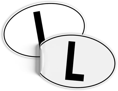 Finest Folia Länderkennzeichen Aufkleber 2er Set nach DIN Norm 17,5x11,5cm Kennzeichen Sticker für Auto LKW Wohnmobil wetterfest selbstklebend R226 (23 Luxemburg, Aufkleber)