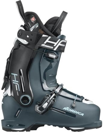 Nordica HF Pro 95 W Women's Wide Fit Easy Entry Alpine Ski Boots (Green/Black/White, 25.5)