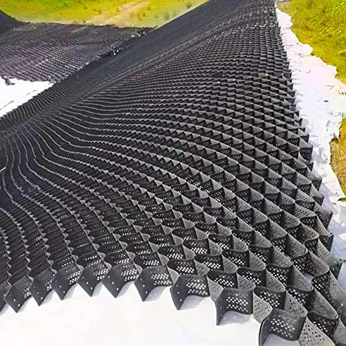 Gitter-Stabilisator für Stützmauern und Wege, ideal für Kies, Sand und Erde, 3 bis 60 m², Abdeckung für Außenbereich, Terrasse, Pflastersteinlösung