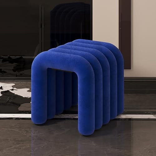 Moderne Polsterbank mit Stahlrahmen, verstellbare Füße, 100 kg Tragkraft, perfekt für Esszimmer, Wohnzimmer, Flur, Küche, Eingangsbereich, Blau