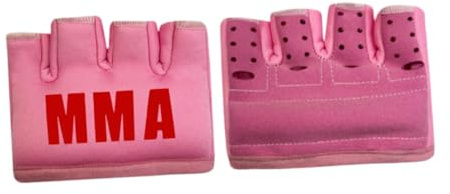 Folpus Gants MMA en Nylon pour Boxe, Entraînement et Karaté pour Hommes et Femmes, Rose