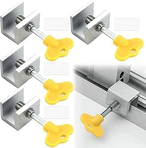 3 Pezzi Blocca Finestra Aperta & Ferma Finestre, Window Safety Lock,Finestra Scorrevole, Blocco per Finestre Scorrevoli e Porte – Protezione per la Sicurezza Domestica dei