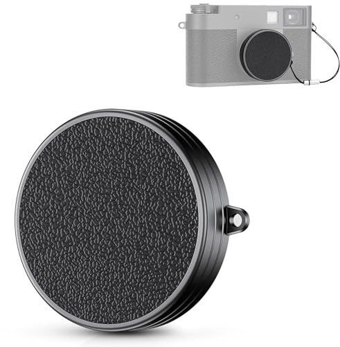 JJC Aluminum Alloy Lens Cap for the Fujifilm Fuji X half camera, with a cap lens keeper String - DGRAY