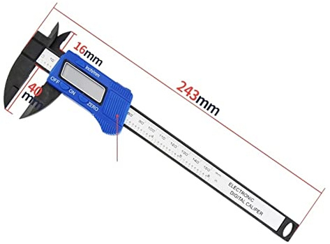 WDWDW Calibrador Digital de Pantalla Grande, calibrador electrónico Vernier, medidor de Espesor de plástico, calibrador de Profundidad, micrómetro, Herramientas de medición, Regla