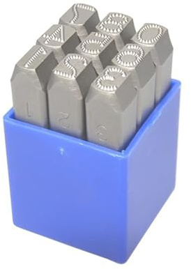 CYHTYM Schlagzahlen Digitaler Stahlstempel, Metallstempel, Stanzwerkzeug, für Schnitzen von Armbändern, Anhängern, Ringen(3mm)