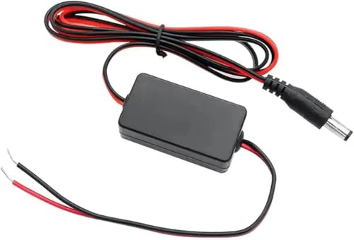 BOROCO Filtro di tensione per telecamera di retromarcia, stabilizzatore raddrizzatore 12 V DC con cavo di prolunga, filtro di interferenza del segnale per telecamera posteriore auto, soluzione per lo
