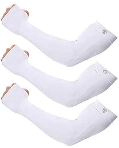 SHINYMOD UV Protection Cooling Arm Sleeves Compression UPF 50 Sun Sleeves for Men Women to Cover Arms with Thumb Holes