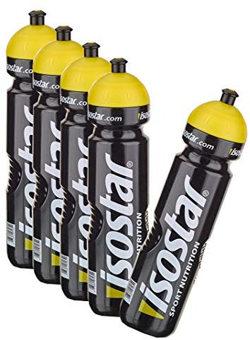 Isostar Sport Trinkflasche 5x1000 ml - BPA-frei - Wasserflasche für Laufen, Radfahren, Wandern - Praktischer und auslaufsicherer Push