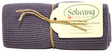 Solwang Küchentuch DUNKEL STAUBIG LILA gestrickt Geschirrtuch Handtuch Baumwolle