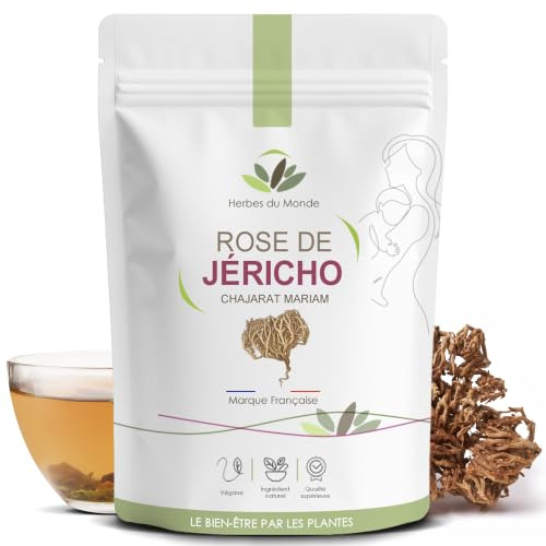 Herbes du Monde - Rose de Jéricho 25g: Chajarat Mariam pour Fertilité, Anastatica Hierochuntica, Soulagement Menstruel, Accouchement Facilité, Diurétique, Naturel - 1 sachet