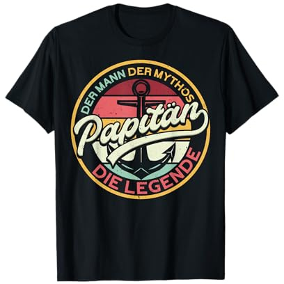 Papitän Segeln Vatertag Vatertagsgeschenk T-Shirt