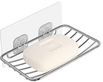 Uten Seifenablage Dusche, Seifenhalter Selbstklebend Edelstahl, Seifenschale ohne Bohren Schwammhalter Seifenablage für Badezimmer, Küche