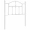 vidaXL - Classic White Metal Headboard for 80 cm Bed, Robust Powder-Coated Steel, Stable Stand, Great Back Support and Simple Assembly