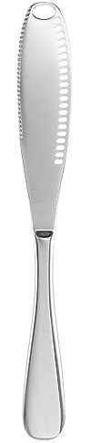 ZONJIE Butter Knife, 3 in 1 Multifunctional Stainless Steel Butter Knife, Serrated Edge Shredding Slots, Easy to Hold with Hole Cheese Dessert Jam Knife Cutlery Tool Kitchen