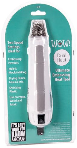 Wow Dual Heat Tool Gun 2 Speed UK Plug - Embossing Powders Craft Shrink Plastic