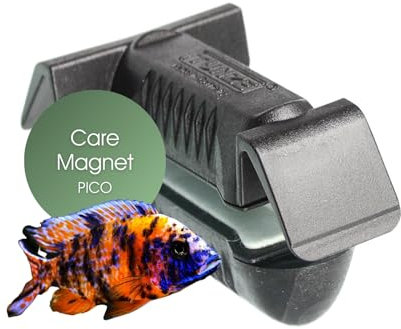 Tunze Care Magnet Pico I Aquarienreiniger für 3-6 mm Glasstärke I schlanker Scheibenreiniger mit abgerundeten Kunststoffklingen I Algenmagnet mit stark minimierter Kratzgefahr I Aquariumglas-Reiniger