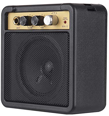 HUIOP Mini Guitar Amplifier, 5W Speaker with 6.35mm Input, 1/4 Inch Headphone Output, Supports Volume and Tone Adjustment, Overdrive, Mini Guitar Amp