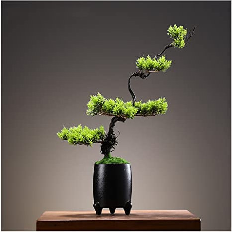 Künstlicher Bonsai-Baum Simulation künstlicher Bonsai-Baum, gefälschte Pflanzendekoration, künstliche Zimmerpflanze im Topf, Willkommenskiefer for Desktop-Zen-Garten, Heimdekoration (35 x 42 cm) Bonsa