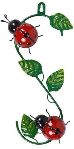 Rurunklee Metal Tree Wall Art Bee/Ladybugs Sculptures Outdoor Hanging Wall Decorations for Outdoor Living Room Bedroom Garden Porch Patio Fence Balcony