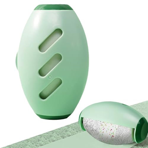 Rodillo de pelusa reutilizable, rodillo de pelusa de gel pegajoso lavable, pegatina portátil lavable, cepillo para pelusas, cepillo de pelusas de gel para ropa, pelo de mascotas, viajes (verde)