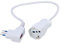 POLY POOL - PP2632X Mini Prolunga Elettrica MULTISIZE con Cavo Elettrico Bianco 40 CM - Spina 10A Salvaspazio e Presa Grande Schuko 10A/16A 2P+T Pluristandard - Prolunga con Interruttore di Sicurezza
