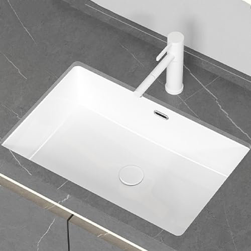 Badezimmer-Waschbecken, rechteckig, Einbauwaschbecken, leicht zu installieren, kratzfestes Keramikwaschbecken für Wohnungen, Zuhause, Hotels, Restaurants, Wohnmobile, Bars, Balkone