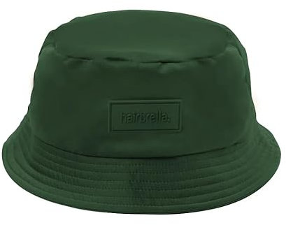 Hairbrella Wasserdichter Fischerhut für Damen und Herren, mit Satin gefüttert, UPF 50+, Regenhut, verstaubar, Outdoor, Grün (Forest Green), Einheitsgröße