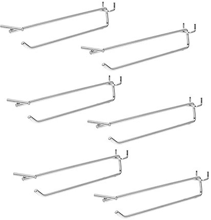 iplusmile 6stücke Metall Pegboard Haken Für Stecktafeln Hakenhalter Für Artikelanzeige Einfache Installation Ohne Werkzeug