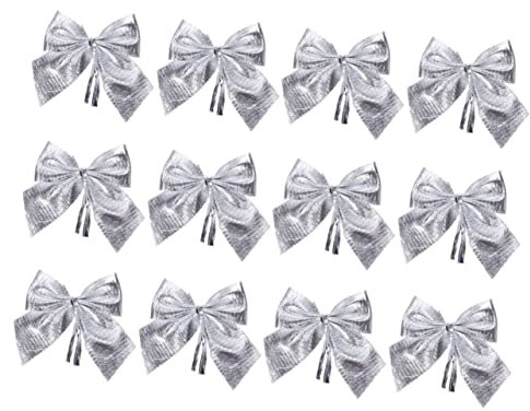 Zerodeko Kunststoff Weihnachtsbaum Bögen Glitzernde Bowknot Dekorationen Urlaub Dekorationen Für