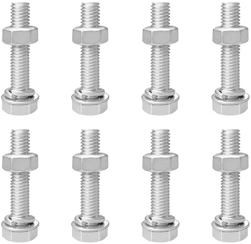8 Sets of Hex Bolts with Nuts and Washers,304 Stainless Steel M8 Nut and Bolt Combination Kit (M8 x 40mm)