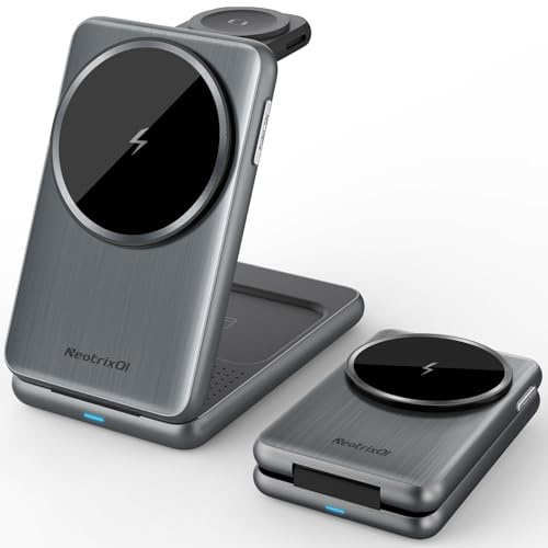 Station de Charge Magnétique pour Samsung, Chargeur Induction Mag-Safe pour Galaxy S25Ultra S24, Chargeur de Montre Samsung à éjection en Un clic pour Galaxy Watch Ultra 8 7 6 Buds Pro (Gris)
