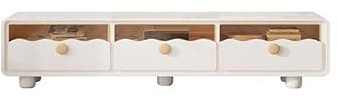 AFGFGHES Meuble TV Meuble TV d'angle Rond Blanc, Salon Moderne, décoration de la Maison, Meuble TV de Rangement Consoles TV pour Salon(180x30x50cm)