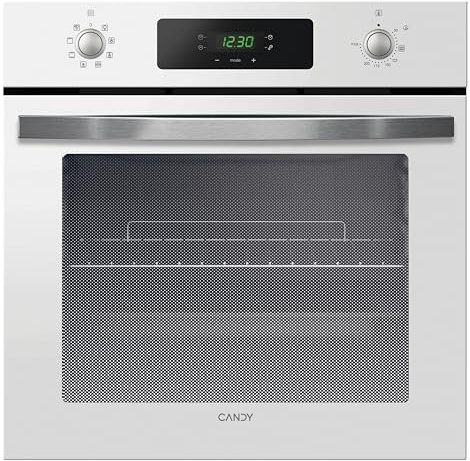 Candy Idea F IDC B605 L, Horno Multifunción, 65L, 2400W, 1 Bandeja y 2 Rejillas, Ventilador Radial, 9 Funciones, Temporizador, Display táctil, Puerta Doble Cristal Desmontable, Blanco