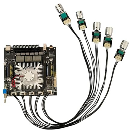 Rersduyt -DAM L1 Digital Power Amplifier Board Stereo 2X220W+350W Subwoofer Bluetooth Amplifier Module with Shielded Wire B